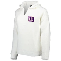 Women's Concepts Sport Cream New York Giants Fluffy Hoodie Top & Shorts Set