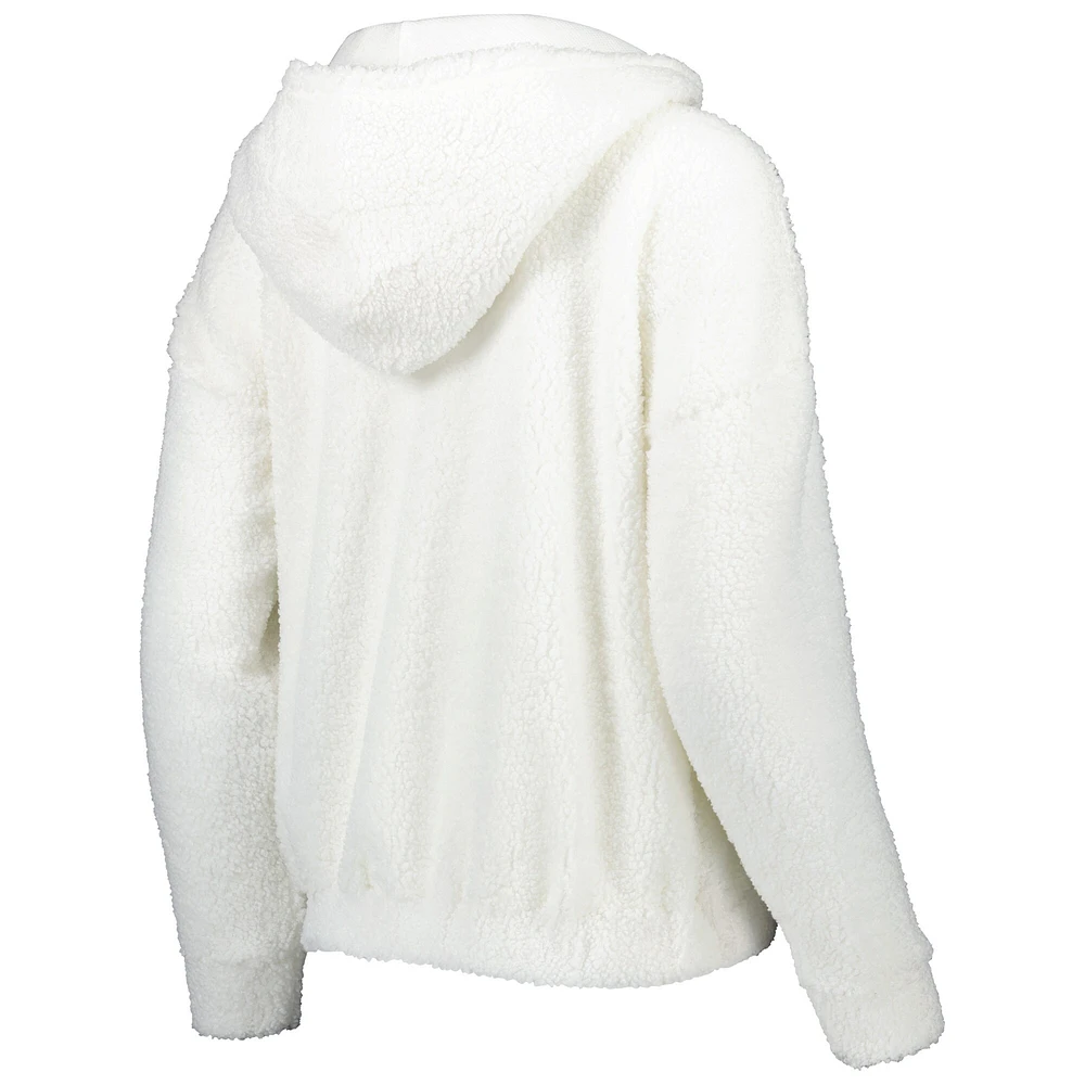 Women's Concepts Sport Cream New York Giants Fluffy Hoodie Top & Shorts Set