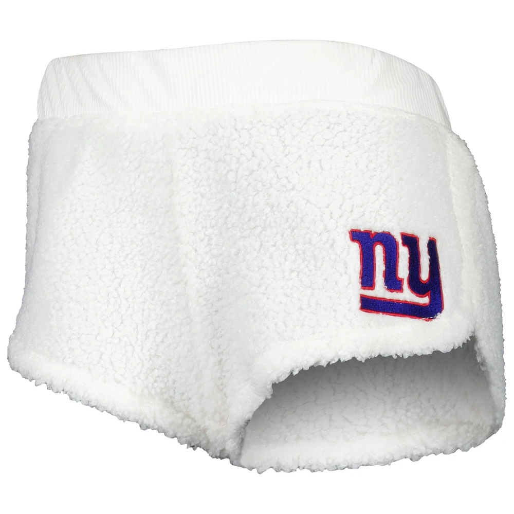 Women's Concepts Sport Cream New York Giants Fluffy Hoodie Top & Shorts Set