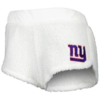 Women's Concepts Sport Cream New York Giants Fluffy Hoodie Top & Shorts Set