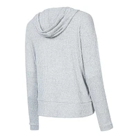 Women's Concepts Sport Gray New York Giants Juniper Long Sleeve Hoodie T-Shirt & Shorts Set