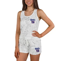 Women's Concepts Sport New York Giants Quartz Hacci Knit Tank Top & Shorts Sleep Set