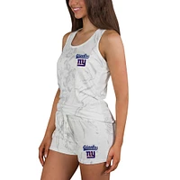 Women's Concepts Sport New York Giants Quartz Hacci Knit Tank Top & Shorts Sleep Set