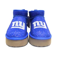 Women's Cuce Royal New York Giants Crystal Platform Boots