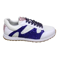 Women's Cuce  White New York Giants Glitter Sneakers