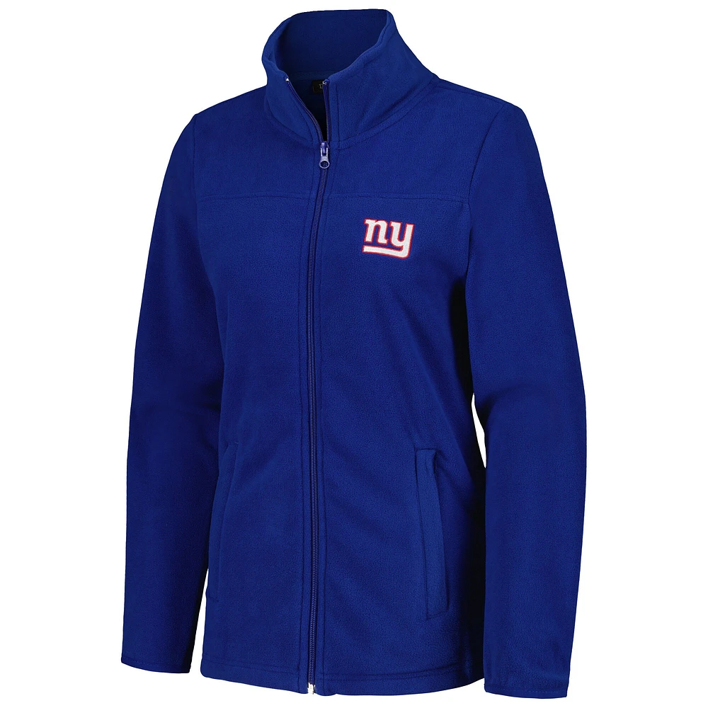 Women's Dunbrooke Royal New York Giants Hayden Polar Fleece Full-Zip Jacket