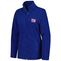 Women's Dunbrooke Royal New York Giants Hayden Polar Fleece Full-Zip Jacket