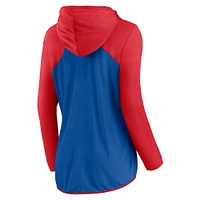 Women's Fanatics Royal/Red New York Giants Forever Fan Full-Zip Hoodie