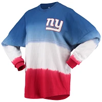 Women's Fanatics Royal/Red New York Giants Ombre Long Sleeve T-Shirt