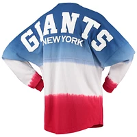 Women's Fanatics Royal/Red New York Giants Ombre Long Sleeve T-Shirt