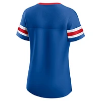 Women's Fanatics Royal New York Giants Original State Lace-Up T-Shirt