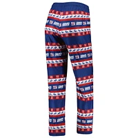 Women's FOCO Royal New York Giants Holiday Ugly Pajama Set