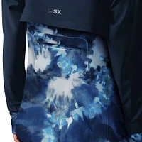 Women's MSX by Michael Strahan Navy New York Giants Grace Raglan Full-Zip Running Jacket