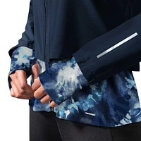 Women's MSX by Michael Strahan Navy New York Giants Grace Raglan Full-Zip Running Jacket