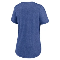 Women's Nike Heather Royal New York Giants Fashion Tri-Blend T-Shirt