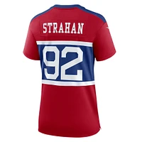 Maillot de match joueur retraité alternatif des Giants New York Nike Michael Strahan Century rouge pour femme