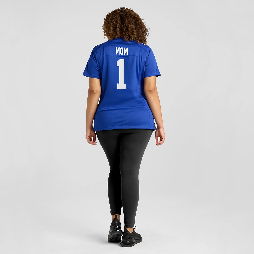 Women's Nike Number 1 Mom Royal New York Giants Game Jersey