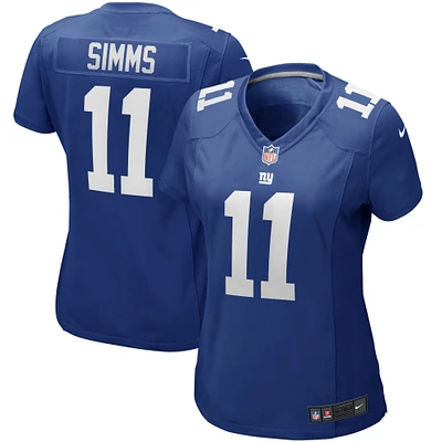 Maillot de joueur retraité Nike Phil Simms Royal New York Giants Game pour femme