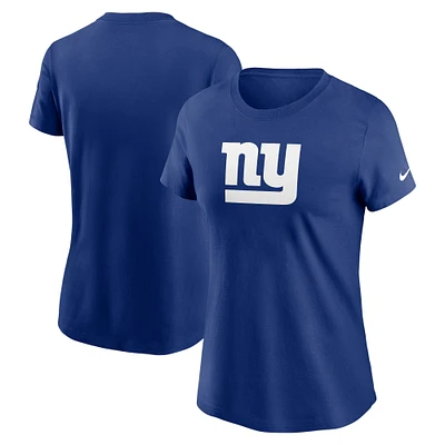 T-shirt Nike Royal New York Giants avec logo principal pour femme
