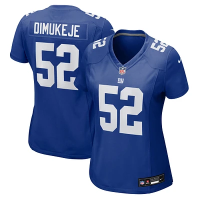 Maillot Nike Victor Dimukeje Royal pour femme des New York Giants