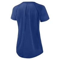 Women's Nike White/Heather Scarlet New York Giants Back Slit Lightweight Fashion T-Shirt