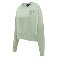 Women's Pro Standard  Light Green New York Giants Neutral Pullover Sweatshirt