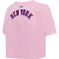 Women's Pro Standard Pink New York Giants Cropped Boxy T-Shirt