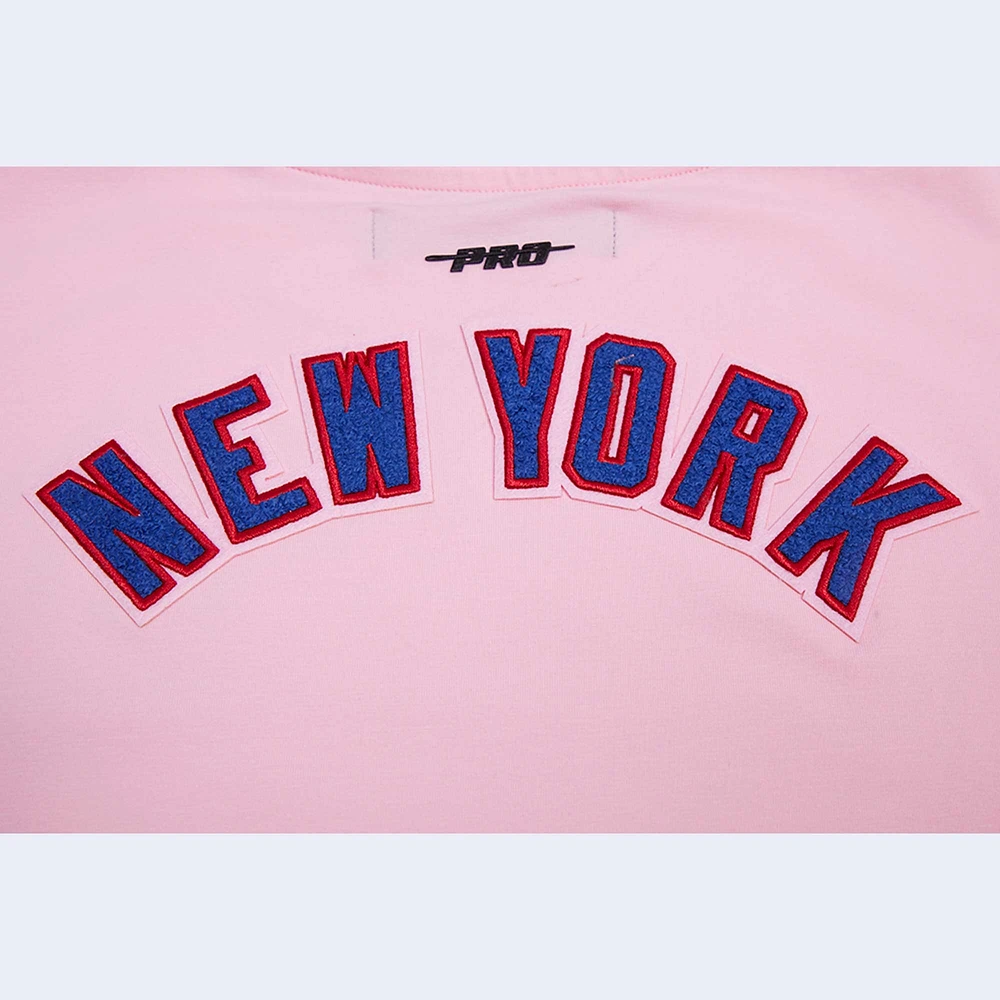 Women's Pro Standard Pink New York Giants Cropped Boxy T-Shirt