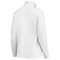 Women's Vineyard Vines White New York Giants Shep Shirt Quarter-Zip Sweatshirt