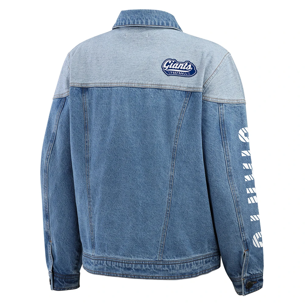 Women's WEAR by Erin Andrews  New York Giants Full-Button Denim Jacket