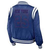 Women's WEAR by Erin Andrews Royal New York Giants Bomber Full-Zip Jacket