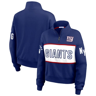 Veste zippée quart de tour WEAR by Erin Andrews Royal New York Giants pour femme
