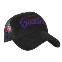 Casquette réglable de camionneur précourbée noire New York Giants Times Up Mitchell & Ness pour jeunes