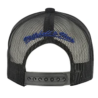 Casquette réglable de camionneur précourbée noire New York Giants Times Up Mitchell & Ness pour jeunes