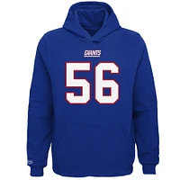 Youth Mitchell & Ness Lawrence Taylor Royal New York Giants Retired Player Name Number Fleece Pullover Hoodie