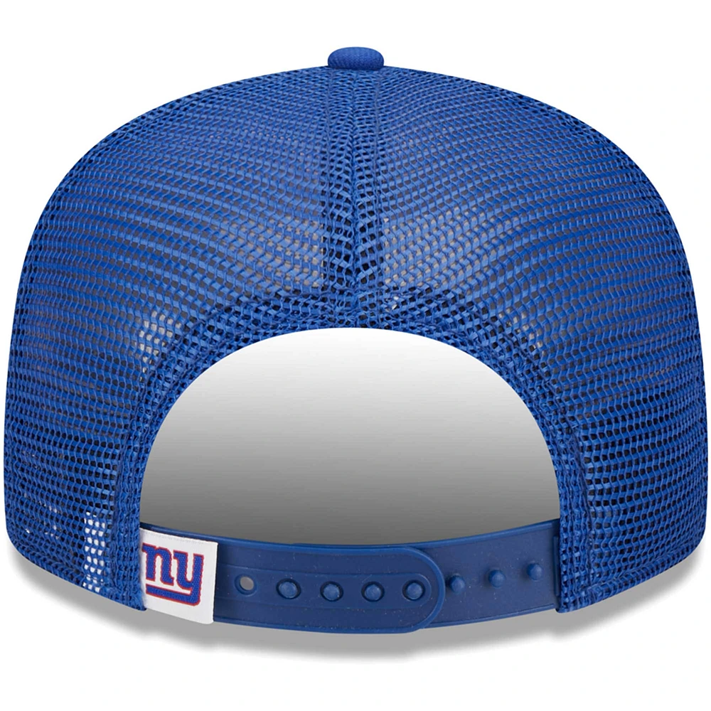 Youth New Era Royal New York Giants  Main Trucker 9FIFTY Snapback Hat
