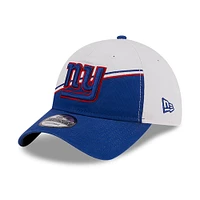 Youth New Era  White/Royal New York Giants 2023 Sideline 9TWENTY Adjustable Hat