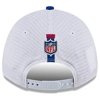 Youth New Era White/Royal New York Giants 2024 NFL Training Camp 9FORTY Adjustable Hat