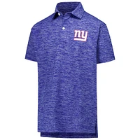 Youth Wes & Willy Royal New York Giants Cloudy Yarn Polo