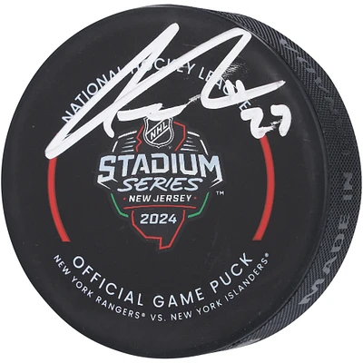 Anders Lee New York Islanders Autographed 2024 Stadium Series Official Game Puck 