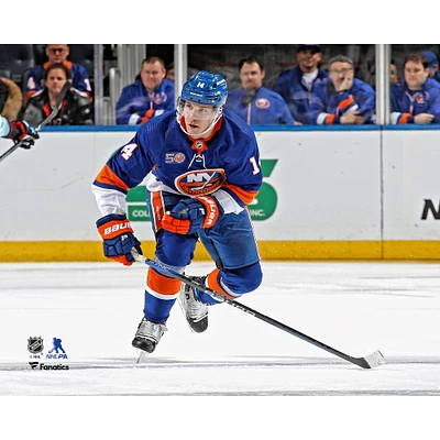 Photographie de patinage bleu non signée Bo Horvat des Islanders New York