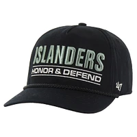 Men's '47 Black New York Islanders OHT Military Appreciation Homeland Honor and Defend Hitch Adjustable Hat