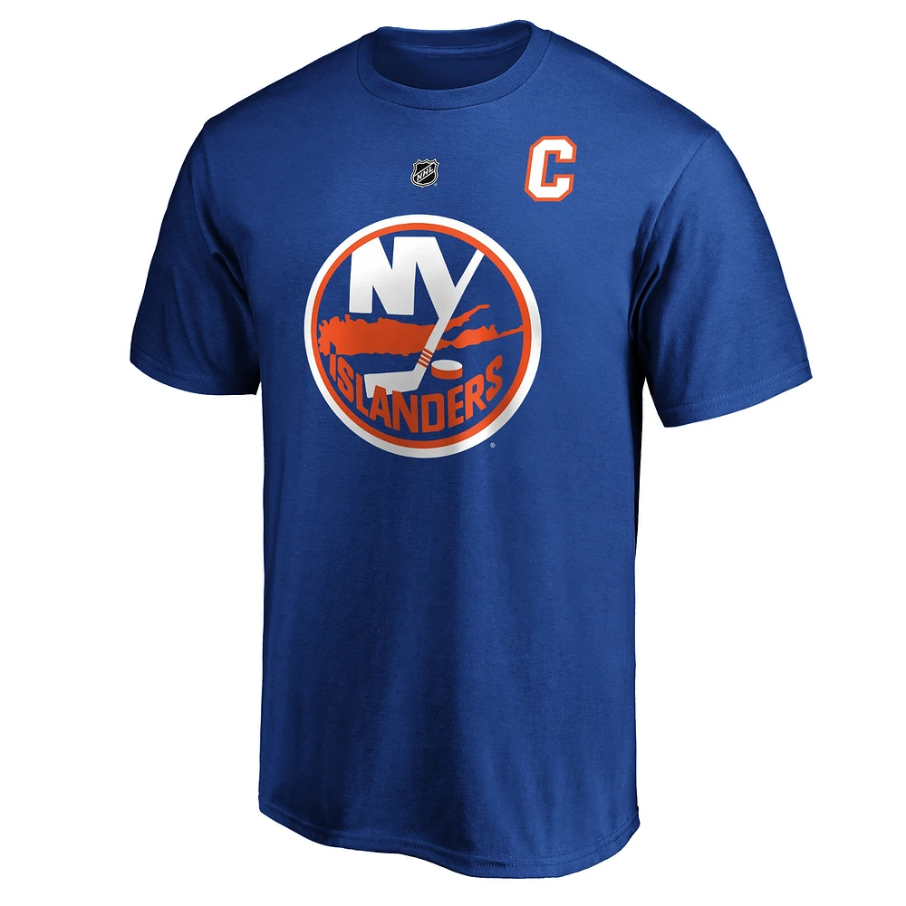 Men's Anders Lee Royal New York Islanders Authentic Stack Name & Number T-Shirt