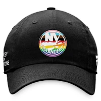 Men's Fanatics Black New York Islanders Team Logo Pride Adjustable Hat