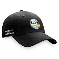 Men's Fanatics Black New York Islanders Team Logo Pride Adjustable Hat