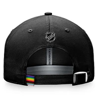 Men's Fanatics Black New York Islanders Team Logo Pride Adjustable Hat