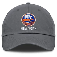 Men's Fanatics Charcoal New York Islanders Washed Adjustable Hat
