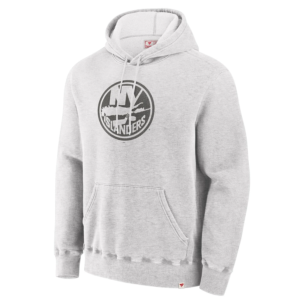 Men's Fanatics Cream New York Islanders Made Canada Pullover Hoodie