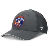 Men's Fanatics Gray New York Islanders Authentic Pro Home Ice Trucker Adjustable Hat