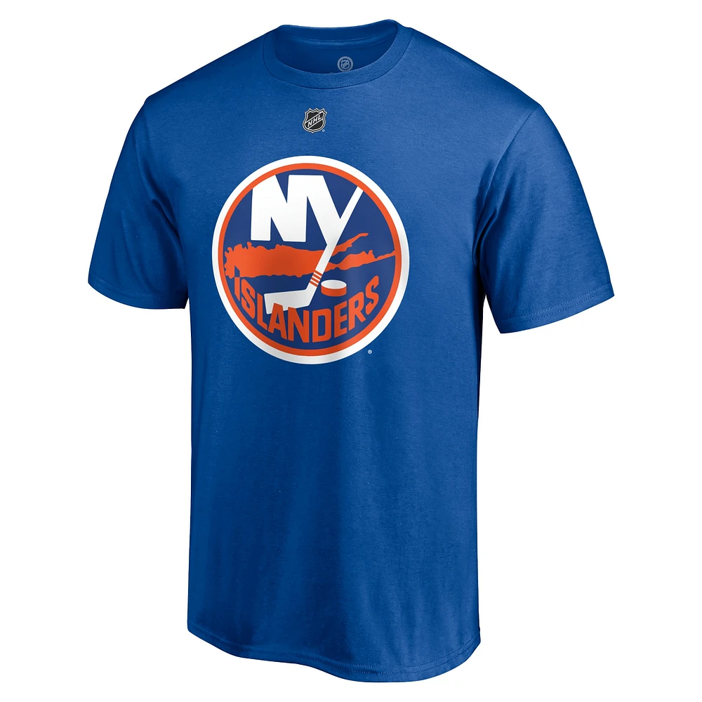 Men's Fanatics Kyle Palmieri Royal New York Islanders Authentic Stack Name & Number T-Shirt